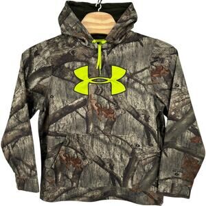 Men's Camo Under Armour Mossy Oak Treestand Scent Control Hoodie Sweatshirt Sz M